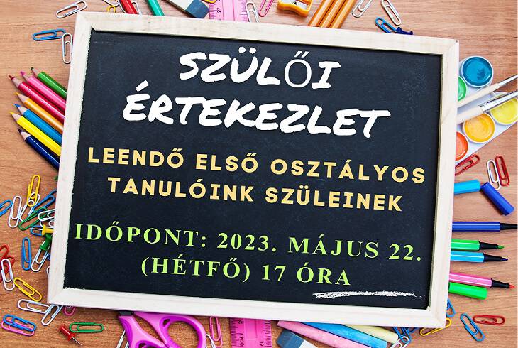 Szli rtekezlet leend els osztlyos tanulink szleinek