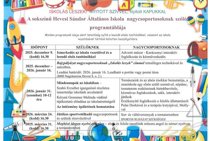 ISKOLÁS LESZEK! - programjaink ISKOLÁS LESZEK! - programjaink