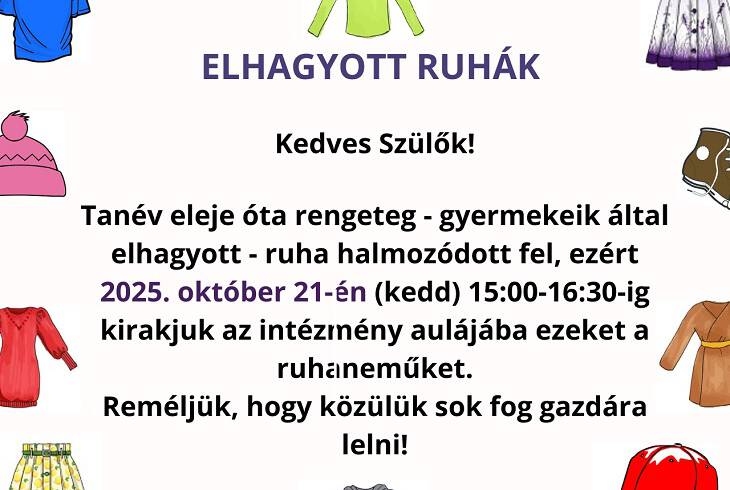 Elhagyott ruhák Elhagyott ruhák
