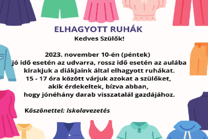 Elhagyott ruhák Elhagyott ruhák