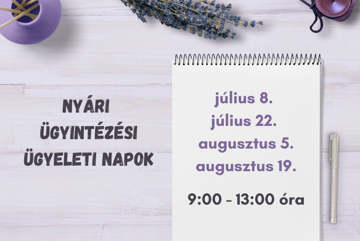 Ny�ri �gyint�z�si �gyeleti napok