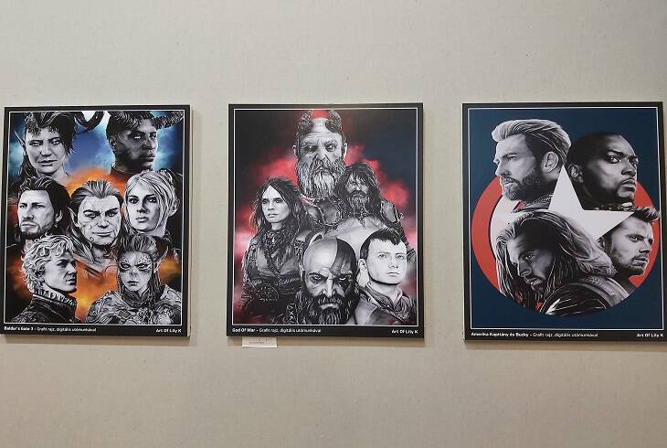 Kurta Lilla: Filmes emlékeim vonzásában című grafikai kiállításának megnyitója