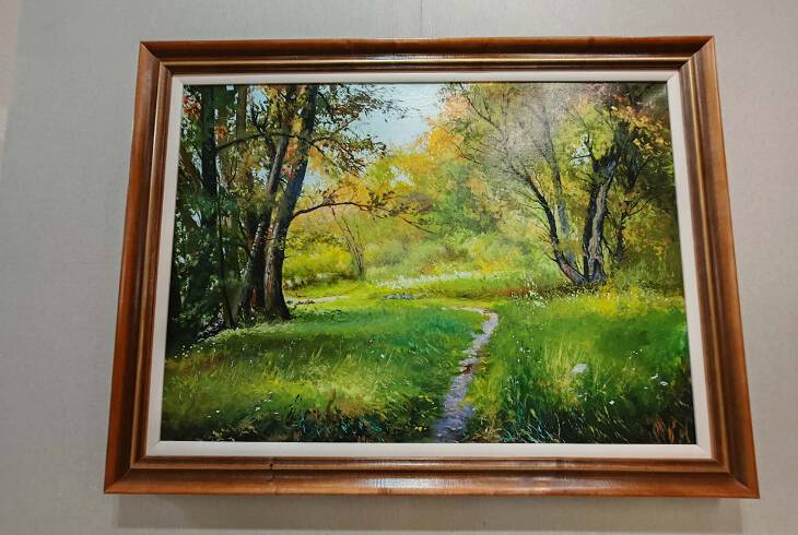 Szab� L�szl� ad. fest�m�v�sz Elvar�zsol a term�szet �s a f�ny c�m� ki�ll�t�s�nak megnyit�ja