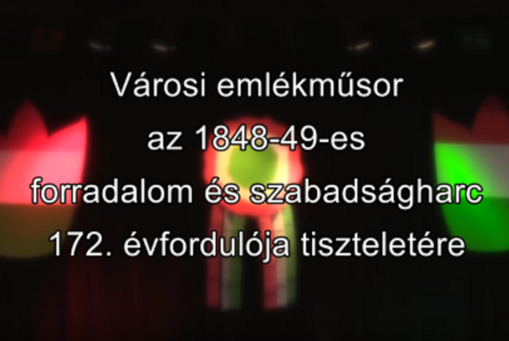 Vrosi emlkmsor az 1848-49-esforradalom s szabadsgharc172. vfordulja tiszteletre
