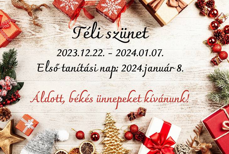 Téli szünet 2023.